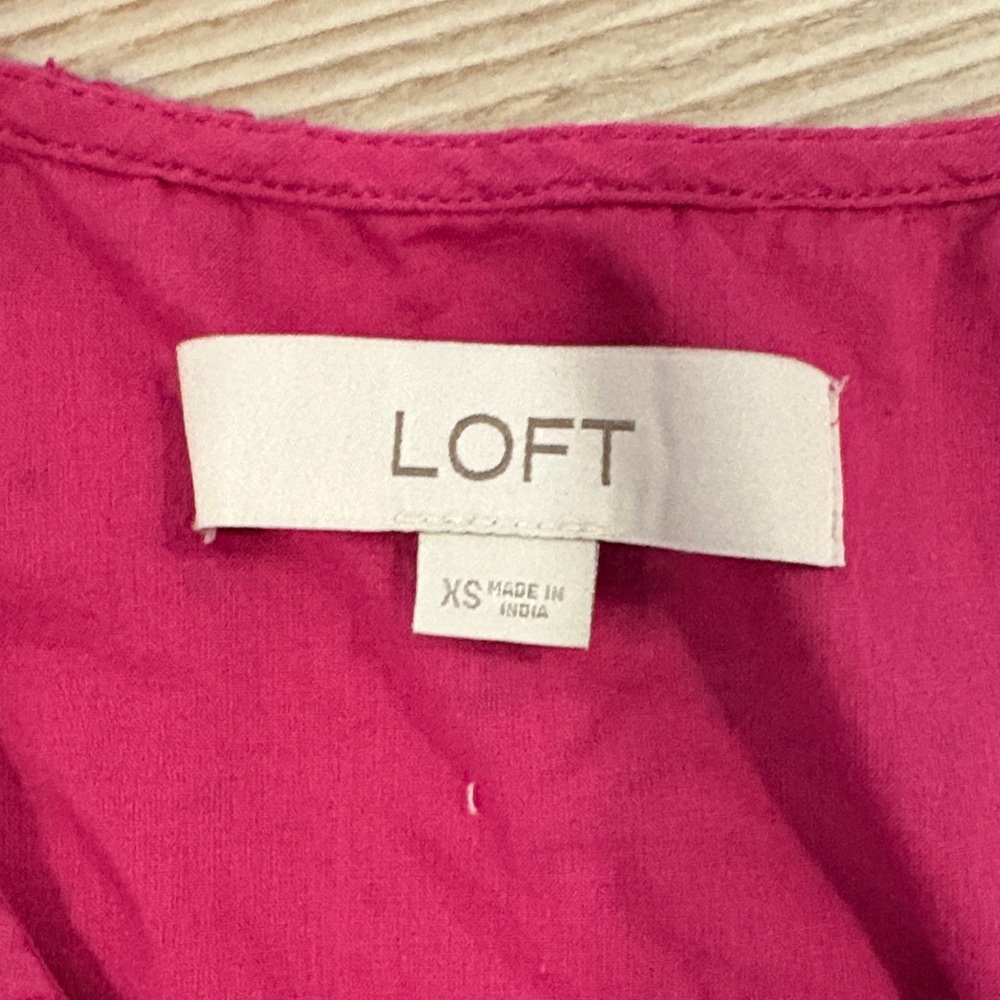 LOFT Eyelet Ruffle Blouse - Picture 2 of 2